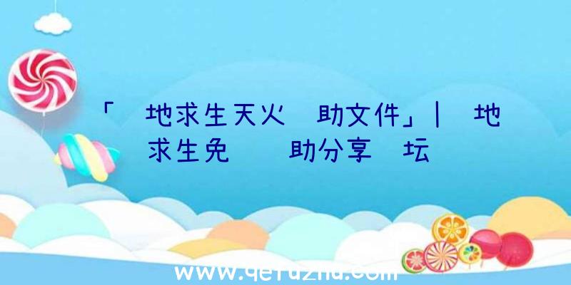 「绝地求生天火辅助文件」|绝地求生免费辅助分享论坛